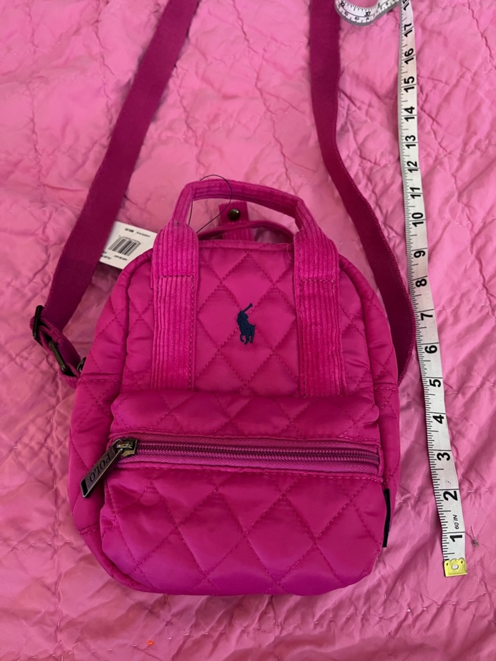 Polo by Ralph Lauren Quilted Pink Mini Crossbody